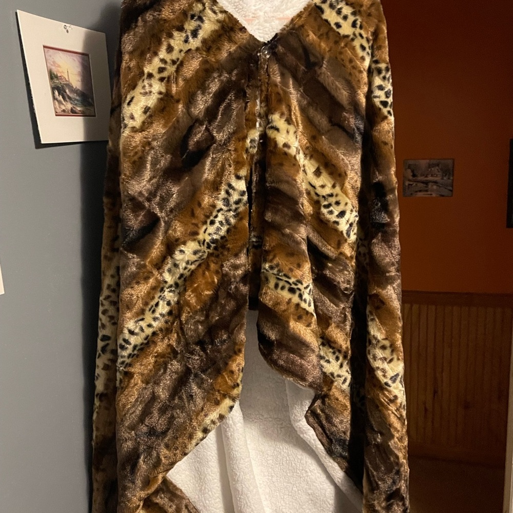 Animal Print Faux Fur Jacket
